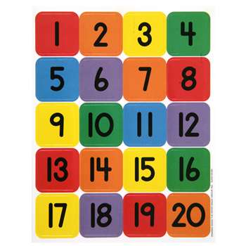 Numbers 1 - 20 Theme Stickers By Eureka