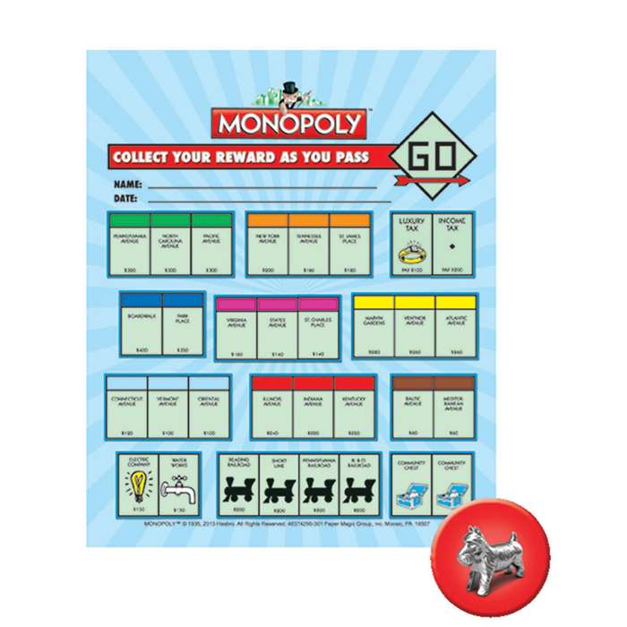 Monopoly Mini Reward Chart By Eureka