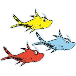 Dr Seuss One Fish Two Fish Paper Cut Outs By Eureka