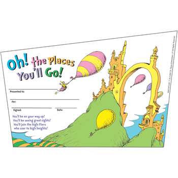 Seuss-Oh. The Places You Will Go Recognition Awards By Eureka