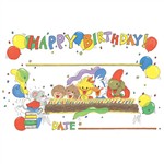 Boards Suzy'S Zoo Birthday 36/Pk 8-1/2 X 5-1/2 By Eureka