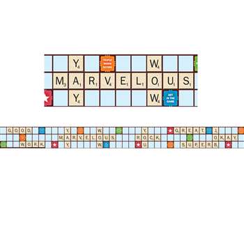 Scrabble Letters Extra Wide Die Cut Deco Trim By Eureka