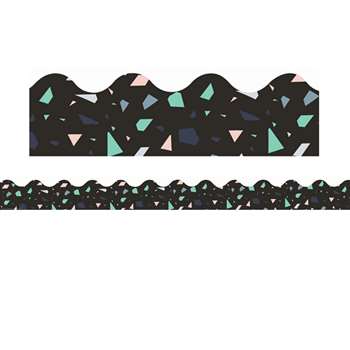 Blck Terrazzo Wide Diecut Deco Trim Simply Sassy, EU-845321