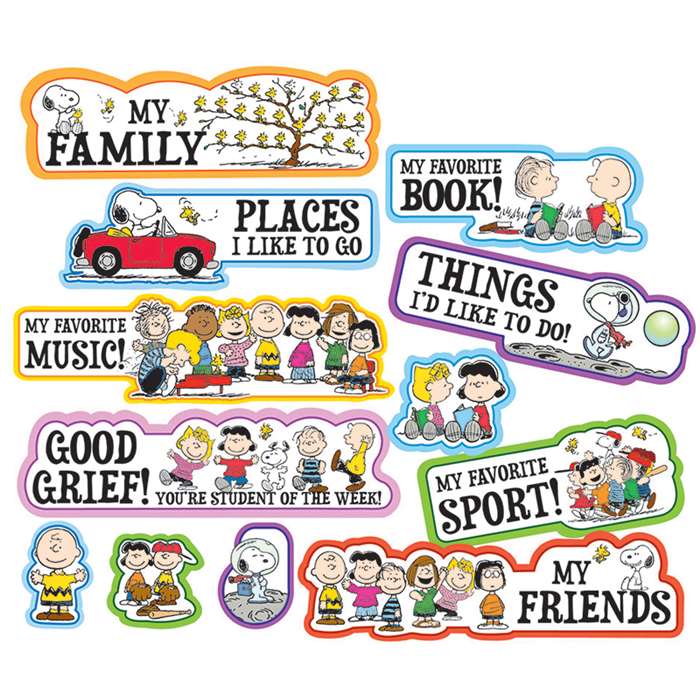 Peanuts Star Of The Week Mini Bulletin Board Set By Eureka