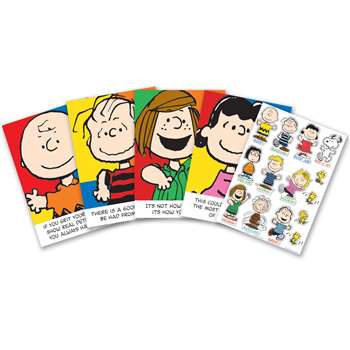 Peanuts Characters And Motivational Phrases Bulletin Board Set By Eureka