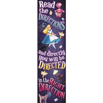 Shop Alice In Wonderland Right Direction Vertical Banner - Eu-849034 By Eureka