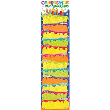 Color My World Spanish Birthday Banners Vertical, EU-849271