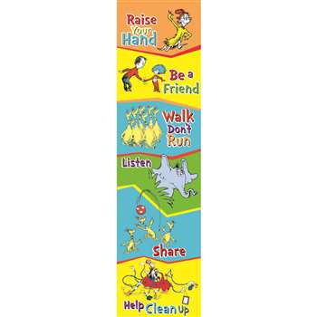 Seuss-Cat In The Hat Class Rules Banner Vertical By Eureka