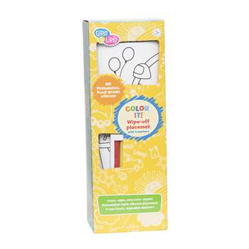 Color It Fair Wipe Off Placemat With Markers, EU-BIM218427