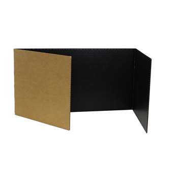 Study Carrel Black Corrugated 24/Pk, FLP18222