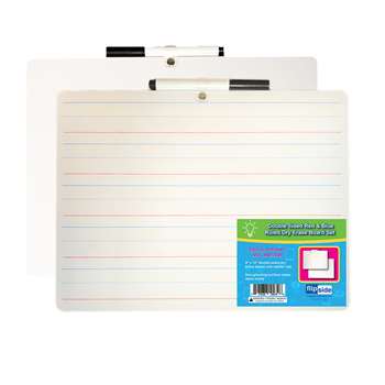 2 Sided Dry Erase with Marker 12Pk Red & Blue Rule, FLP19134