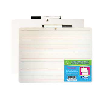 2 Sided Dry Erase with Marker 24Pk Red & Blue Rule, FLP19234