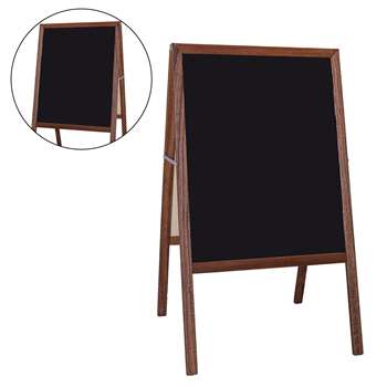 Dryerase Marquee Easel Blk 2 Sd, FLP31310