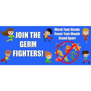 Join The Germ Fighters Floor Stickers 5Pk, FLP97040