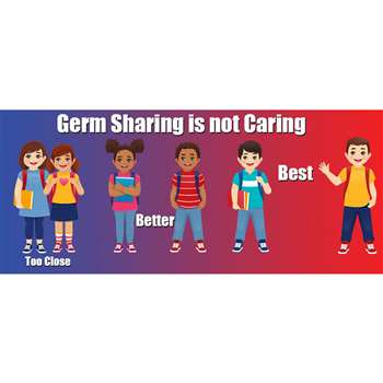 Germ Sharing Is Not Caring Wall Stickers 5Pk, FLP97050