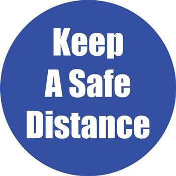 Keep A Safe Distance Blue Floor Sticker 5Pk, FLP97068