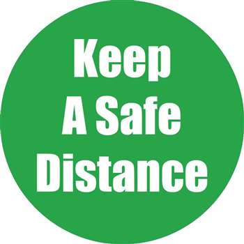 Keep A Safe Distance Green Antislip Floor Sticker , FLP97074