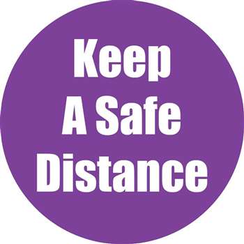 Keep A Safe Distance Prple Antislip Floor Sticker , FLP97078