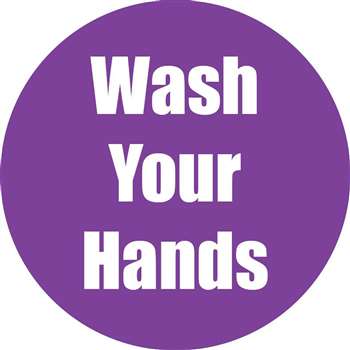 Wash Your Hands Purple Anti-Slip Floor Sticker 5Pk, FLP97102