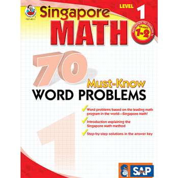 70 Must Know Word Problems Level 1 Gr 1-2 By Carson Dellosa