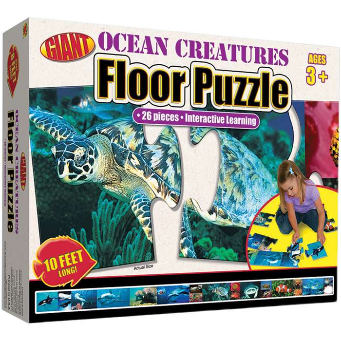 Ocean Creatures Puzzle Ages 3-6 By Carson Dellosa