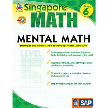 Mental Math Level 5 Gr 6 By Carson Dellosa