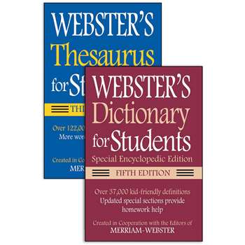 Webster For Students Dictionary Thesaurus Set 5Th , FSP9781596951693