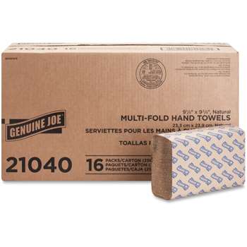 Genuine Joe Multifold Natural Towels - GJO21040