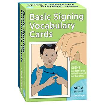 Basic Signing Vocab Cards 100/Pk Set A 4 X 6 By Garlic Press