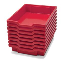 SHALLOW TRAY F1 FLAME RED 8/PK - GTSF0109P8