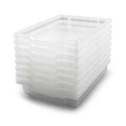 SHALLOW TRAY F1 TRANSLUCENT 8/PK - GTSF0120P8