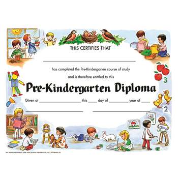 Pre-Kindergarten Diploma 30/Pk By Hayes School Publishing