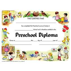 Diplomas Preschool 30 Pk 8.5 X 11 By Hayes School Publishing