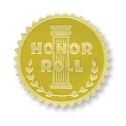 Gold Foil Embossed Seals Honor Roll, H-VA370