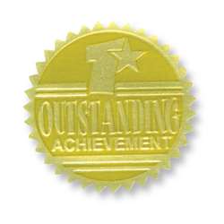 Gold Foil Embossed Seals Outstanding Achievement, H-VA371