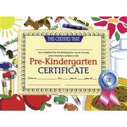 Certificates Pre-Kindergarten 30/Pk 8.5 X 11 By Hayes School Publishing