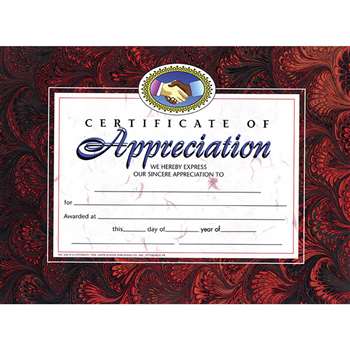 Certificates Of Appreciation 30 Pk 8.5 X 11 By Hayes School Publishing