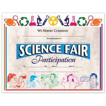Certificates Science Fair 30/Pk 8.5 X 11 By Hayes School Publishing