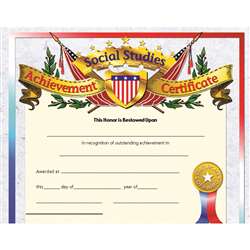 Certificates Social Studies 30/Pk Achievement 8.5 X 11 Inkjet Laser By Hayes School Publishing