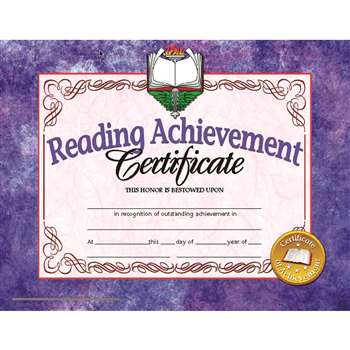 Certificates Reading 30/Pk 8.5 X 11 Achievement Inkjet Laser By Hayes School Publishing