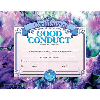 Certificates Of Good Conduct 30 Pk 8.5 X 11 Inkjet Laser By Hayes School Publishing