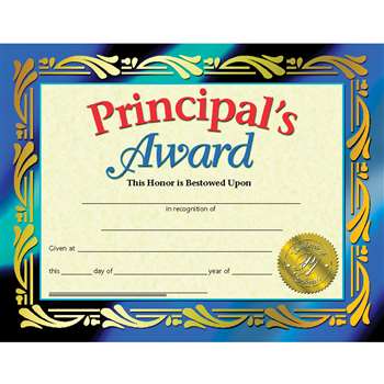 Certificates Principals Award 30 Pk 8.5 X 11 Inkjet Laser By Hayes School Publishing