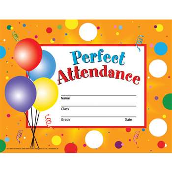 Perfect Attendance 30/Set By Hayes School Publishing