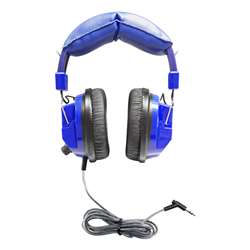 Blue Deluxe Headphone with 35Mm Plug And Volume, HECKIDSSC7V