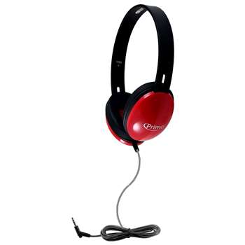 Primo Stereo Headphones Red, HECPRM100R