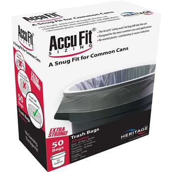 Heritage Accufit Reprime 32 Gallon Can Liners - HERH6644TCRC1