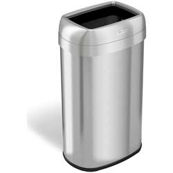 HLS Commercial Stainless Steel Open Top Trash Can - HLCHLS16STV