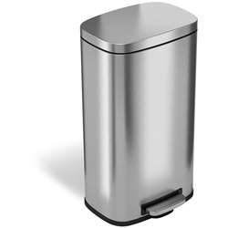 HLS Commercial Stainless Steel Soft Step Trash Can - HLCHLSS08R