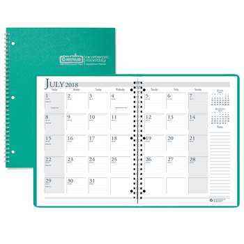 Academic Monthly Planner 8 1/2 X 11 Bright Green Wirebound By House Of Doolittle