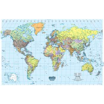Us & World Maps Laminated World Map 38X25 By House Of Doolittle